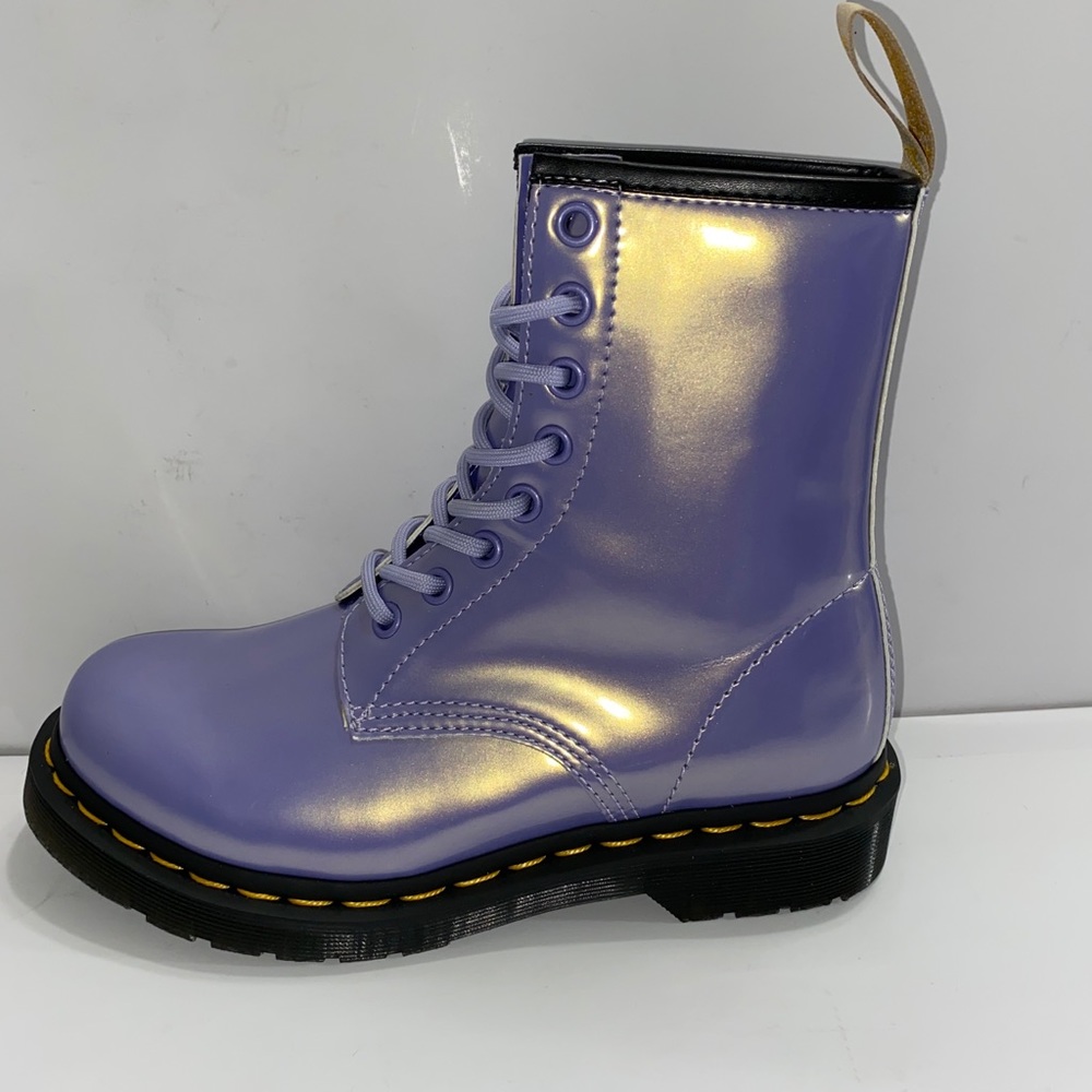 DR MARTENS 1460 VEGAN BOOT IN PURPLE HEATHER - Picture 2 of 11